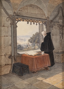 Kreuzritter und Mönch [Crusader and Monk] [1835] by Gustav Reinhold [1798–1849]